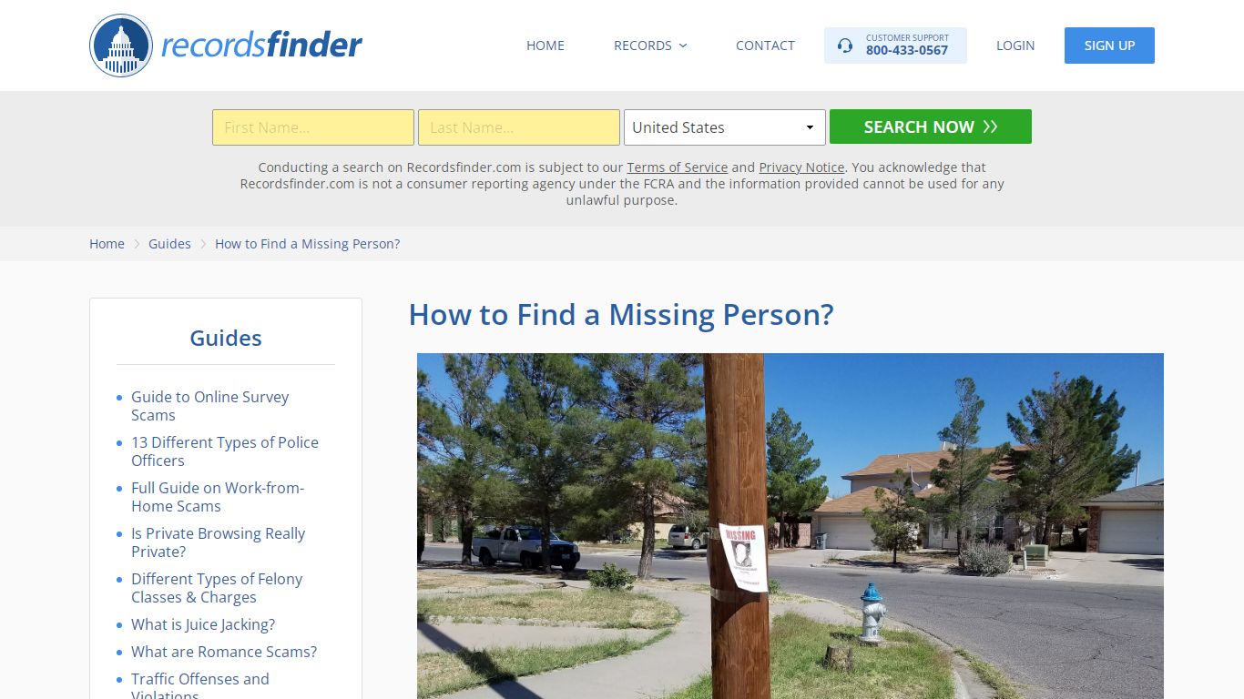 How to Find a Missing Person? | Locate a Lost Relative - RecordsFinder
